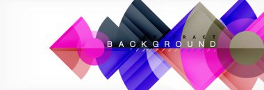 Üçgenler ve daire geometrik arka plan