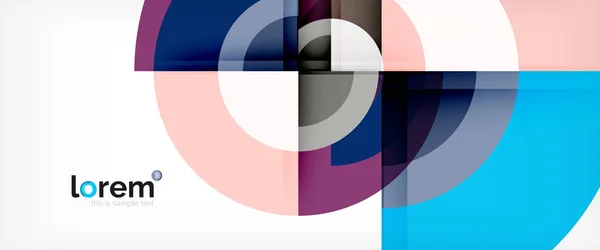 Cirkel abstracte achtergrond, moderne geometrische ontwerpsjabloon — Stockvector
