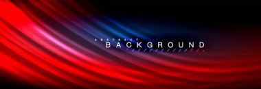 Neon parlayan sıvı dalga çizgileri, sihirli enerji uzay ışığı konsepti, soyut arka plan duvar kağıdı tasarımı