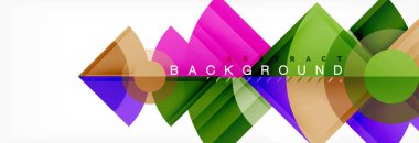 Üçgenler ve daire geometrik arka plan