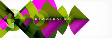 Üçgenler ve daire geometrik arka plan