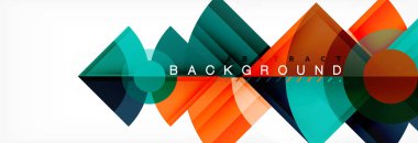 Üçgenler ve daire geometrik arka plan