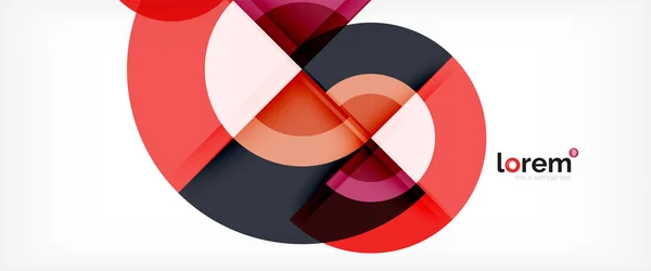 Kreis abstrakter Hintergrund, geometrische Vorlage für modernes Design — Stockvektor