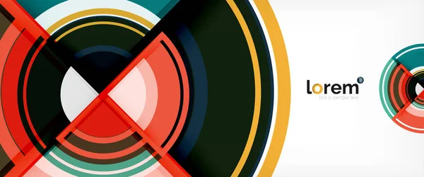 Cirkel abstracte achtergrond, moderne geometrische ontwerpsjabloon — Stockvector