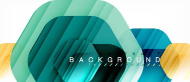 Parlak renk altıgen yanarak bahislerin doğru modern kompozisyon arka plan, parlak cam tasarımı