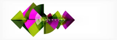 Üçgenler ve daire geometrik arka plan