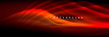 Sıvı neon akan dalgaları, ışık parlayan arka plan hatları