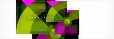 Üçgenler ve daire geometrik arka plan