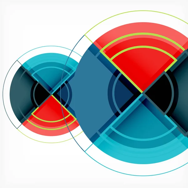 Yaratıcı 3d etkisi ile geometrik arka plan daire — Stok Vektör