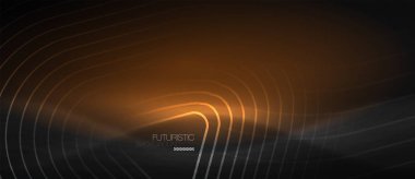 Koyu siyah arka plan ile neon renkler ve çizgiler