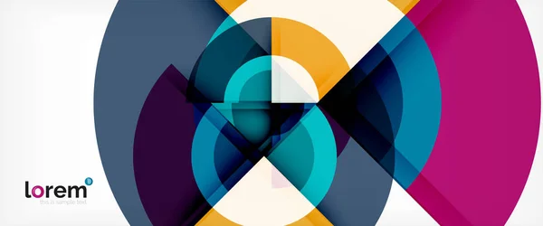 サークルの抽象的な背景 幾何学的な円形のモダンなデザイン テンプレート ベクトル イラスト — ストックベクタ