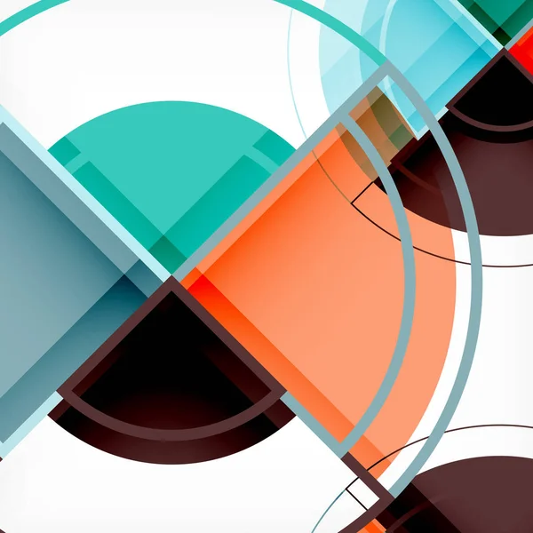 Creative kruhy geometrické pozadí abstraktní s 3d efektem — Stockový vektor