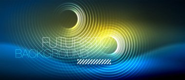 Neon parlayan çevreler arka plan