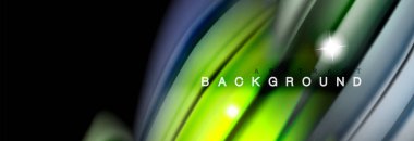 Karıştırma sıvı renk dalgalar siyah akan arka plan soyut tasarım