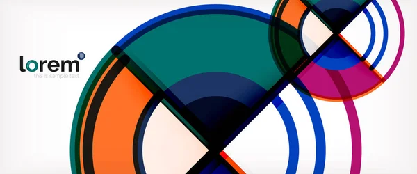 Vector abstrait Cercles colorés fond — Image vectorielle