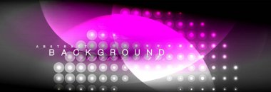 Vektör bulanık neon parlayan çevreler akan ve sıvı kavramı, enerji magic fantastik arka plan ışık