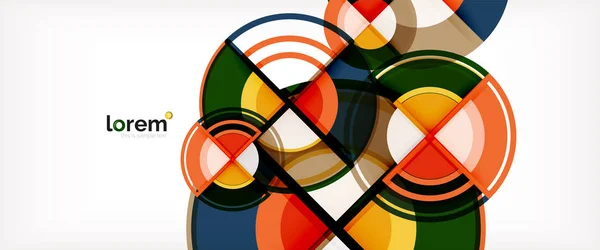 Vector abstracte kleurrijke cirkels achtergrond — Stockvector