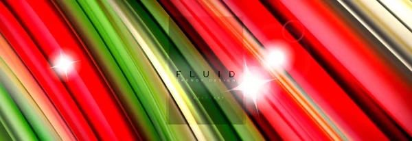 Mezcla de ondas de color en formas fluidas negras y líquidas — Archivo Imágenes Vectoriales
