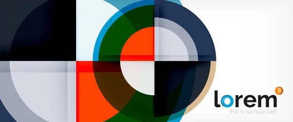 Cerchio sfondo astratto, geometrico modello di design moderno — Vettoriale Stock