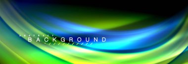 Sıvı renkli dalga satır arkaplanı. Trendy soyut düzeni şablonu için iş veya teknoloji tanıtımı, internet poster ya da web broşür kapak, duvar kağıdı