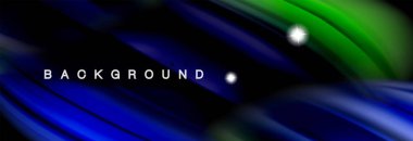 Karıştırma sıvı renk dalgalar siyah akan arka plan soyut tasarım