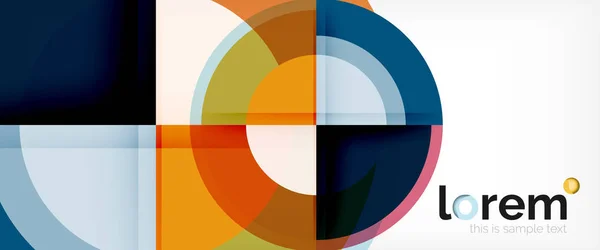 Cirkel abstrakt bakgrund, geometriska moderna formgivningsmall — Stock vektor
