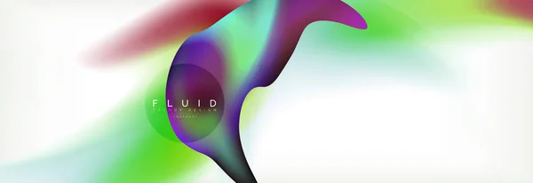 Hintergrund abstrakt holographische fließende Farben Wellendesign — Stockvektor