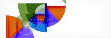 Üçgenler ve daire geometrik arka plan