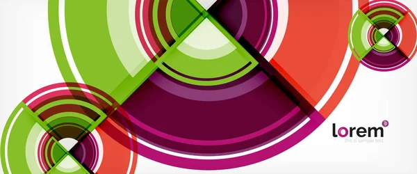 Multicolorido formas redondas fundo abstrato —  Vetores de Stock
