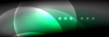 Vektör bulanık neon parlayan çevreler akan ve sıvı kavramı, enerji magic fantastik arka plan ışık