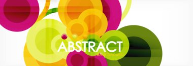 Soyut renkli geometrik kompozisyon - çok renkli daire arka plan