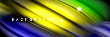 Karıştırma sıvı renk dalgalar siyah akan arka plan soyut tasarım