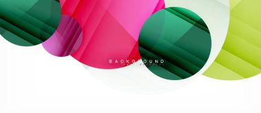 Parlak renkli daireler arka plan, modern geometrik tasarım soyut