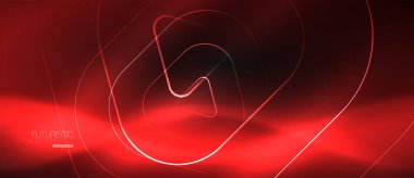 Koyu siyah arka plan ile neon renkler ve çizgiler