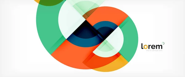 Kreis abstrakter Hintergrund, geometrische Vorlage für modernes Design — Stockvektor