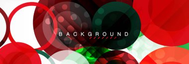 Soyut renkli geometrik kompozisyon - çok renkli daire arka plan