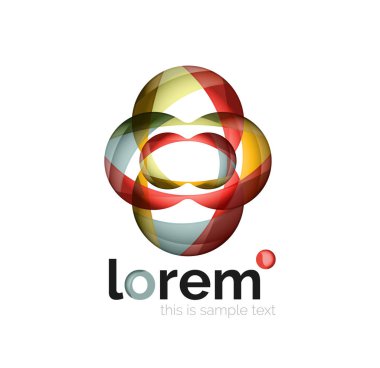 Akan unsurları soyut geometrik tasarım logo yaptı