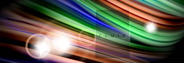 Karıştırma sıvı renk dalgalar siyah akan arka plan soyut tasarım