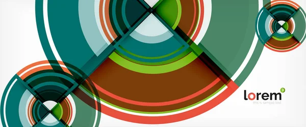 Cirkel abstracte achtergrond, moderne geometrische ontwerpsjabloon — Stockvector