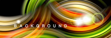 Renk dalgalar siyah, sıvı akan şekillerdeki karıştırma