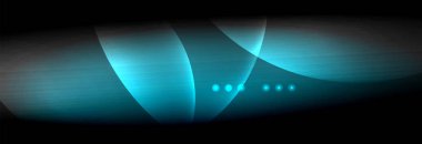 Vektör bulanık neon parlayan çevreler akan ve sıvı kavramı, enerji magic fantastik arka plan ışık