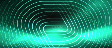 Koyu siyah arka plan ile neon renkler ve çizgiler