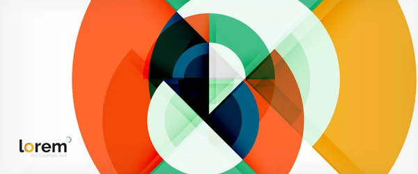 Círculo fondo abstracto, plantilla de diseño moderno geométrico — Archivo Imágenes Vectoriales