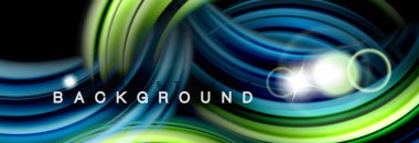 Renk dalgalar siyah, sıvı akan şekillerdeki karıştırma