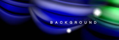 Karıştırma sıvı renk dalgalar siyah akan arka plan soyut tasarım