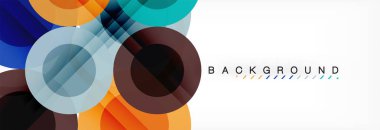 Soyut renkli geometrik kompozisyon - çok renkli daire arka plan
