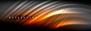 Neon parlayan sıvı dalga çizgileri, sihirli enerji uzay ışığı konsepti, soyut arka plan duvar kağıdı tasarımı