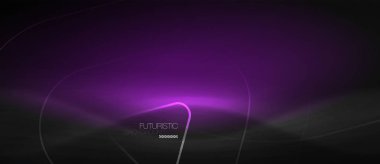 Koyu siyah arka plan ile neon renkler ve çizgiler