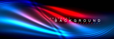 Neon parlayan sıvı dalga çizgileri, sihirli enerji uzay ışığı konsepti, soyut arka plan duvar kağıdı tasarımı