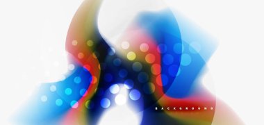 Renk akan dalga, trendy sıvı tasarım şablonu